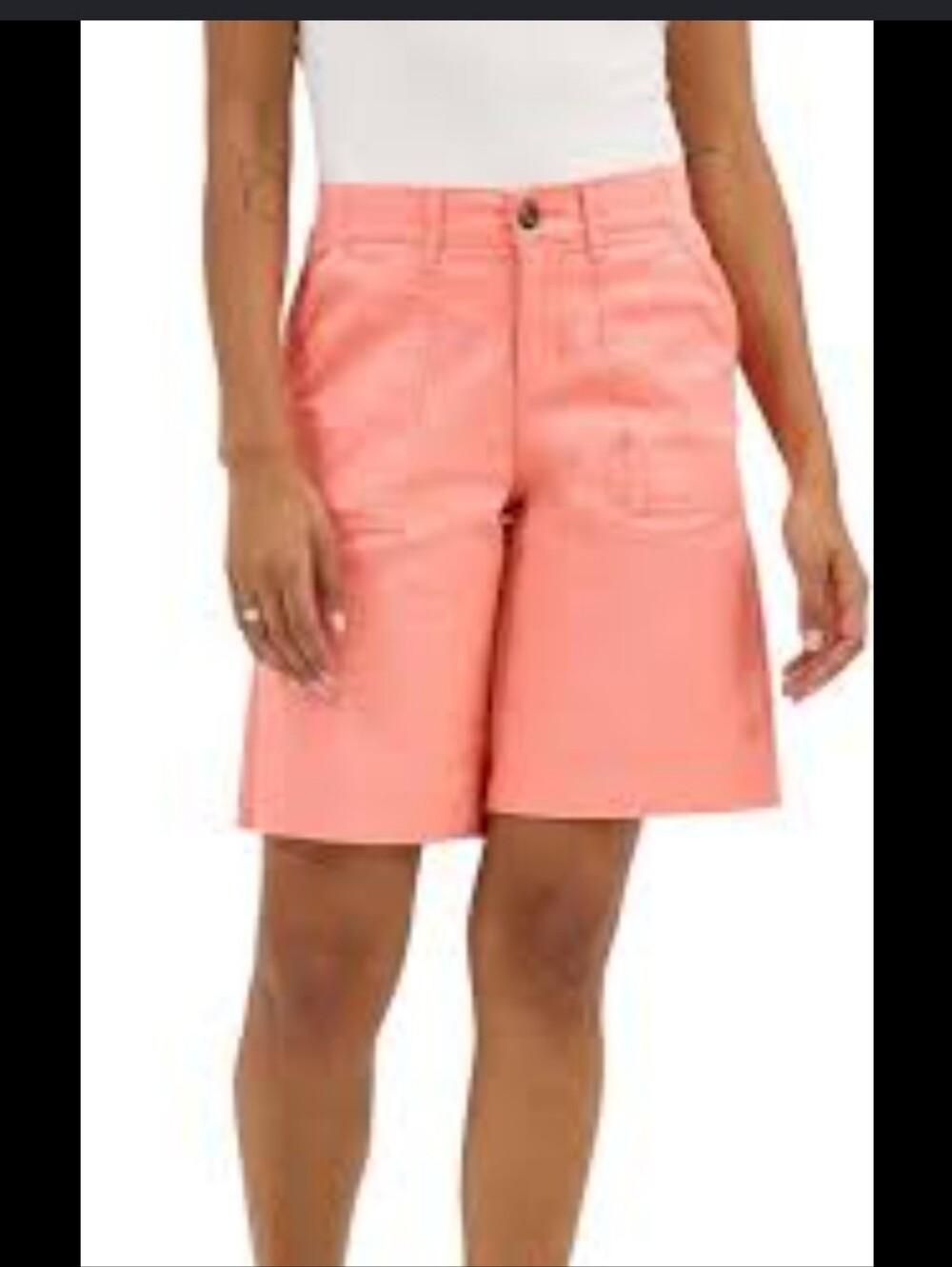 Caribbean Joe shorts size 12 peach-pink color lots pockets in excellent …